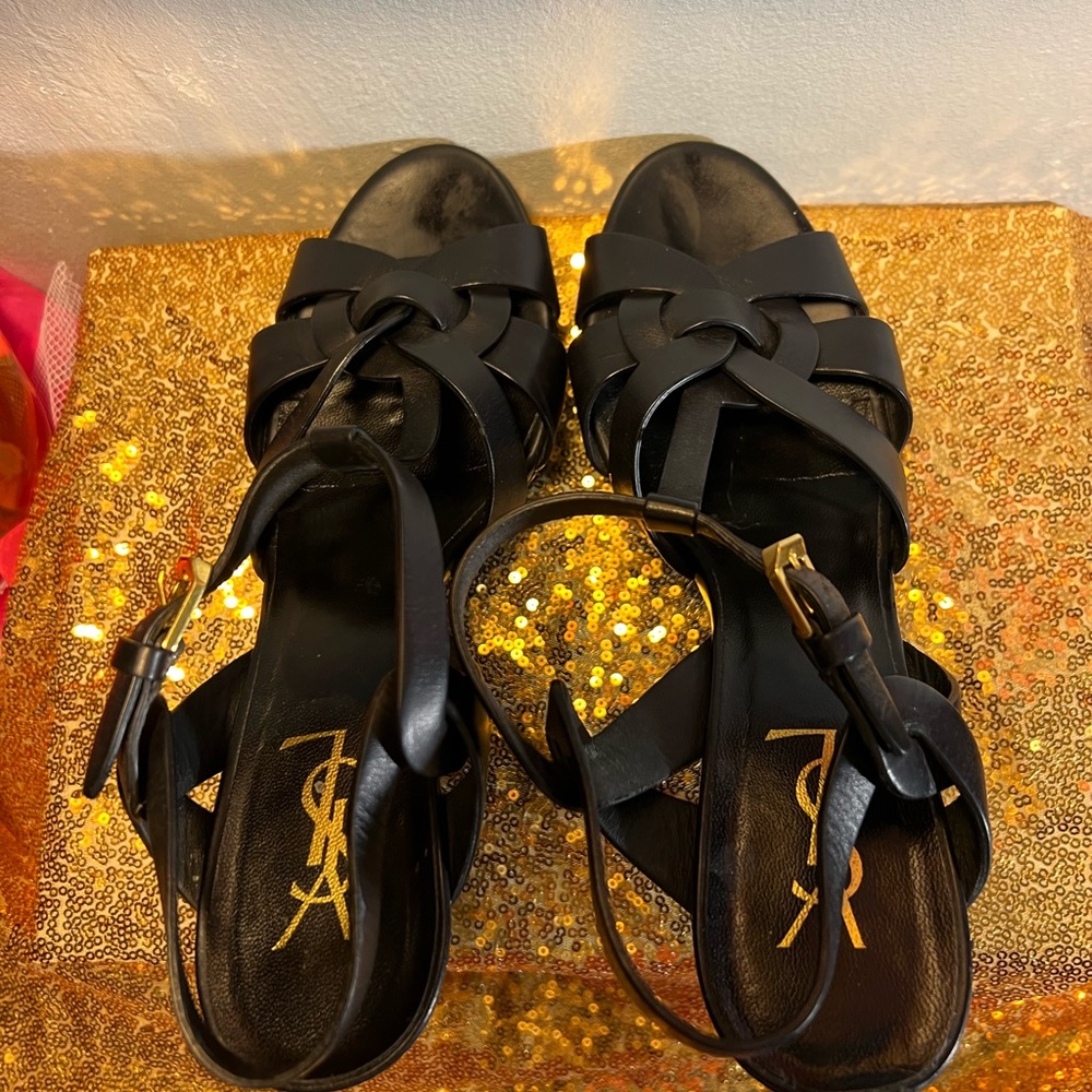 SAINT LAURENT
Tribute woven leather platform sandals size 40 (W) US 10 - Picture 9 of 17
